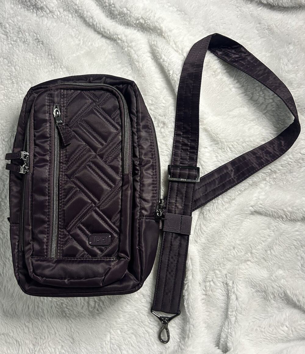 Lug Tailback Sling Bag, Purple Crossbody RFID Travel Purse new WO tags
